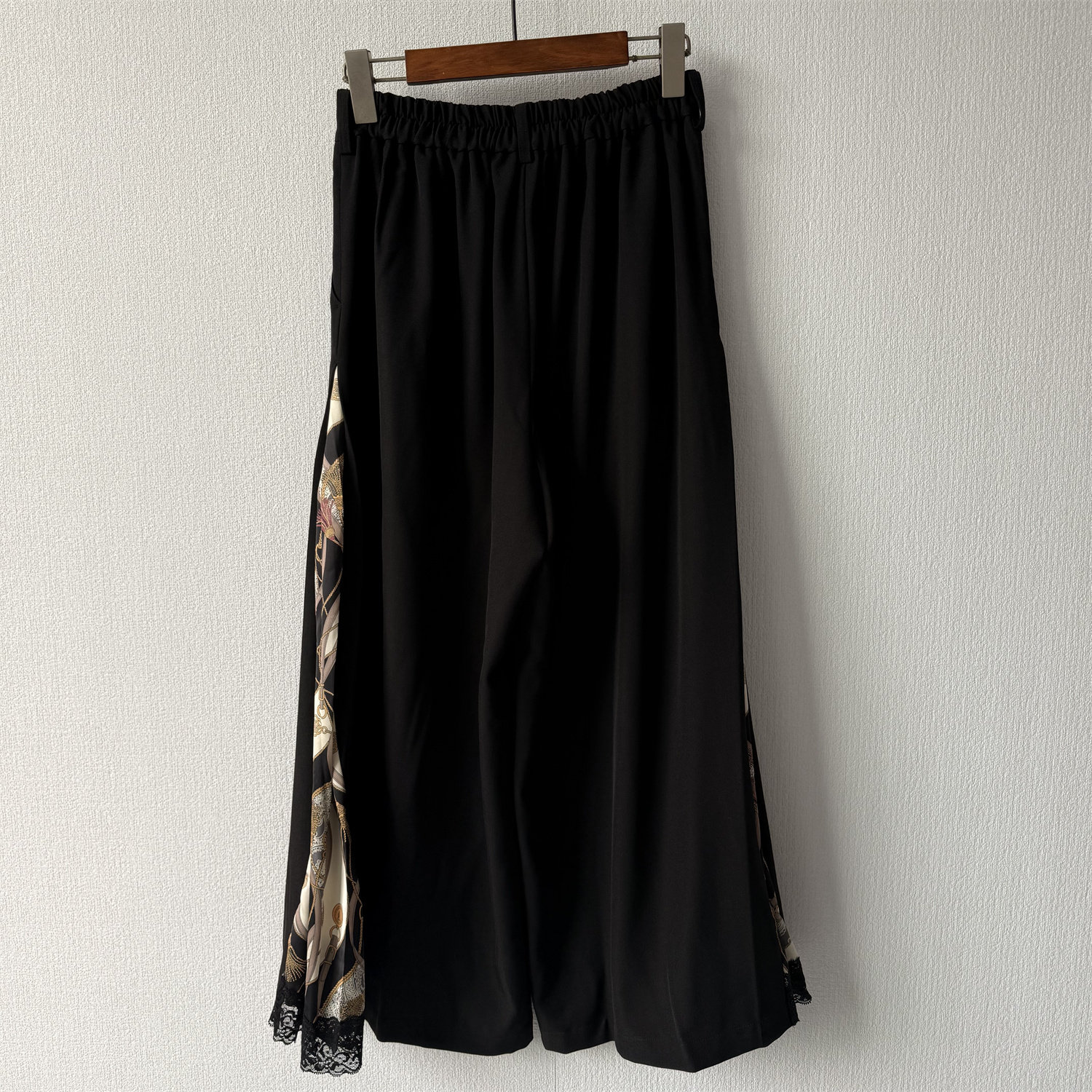 FA3-1日本原单axe*女士拼接高腰休闲简约阔腿裤 - elake服装出品