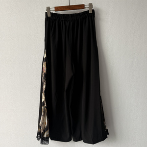 FA3-1日本原单axe*女士拼接高腰休闲简约阔腿裤