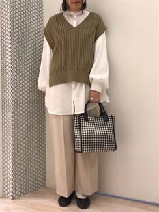 FE3-3日单春款女中长单排扣日系减龄法式灯笼袖纯色打底衬衫