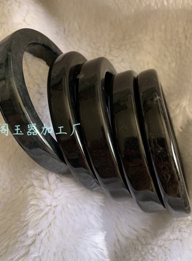 【黑色方镯】F16天然岫玉男女款黑色飘花玉石手镯一物一图