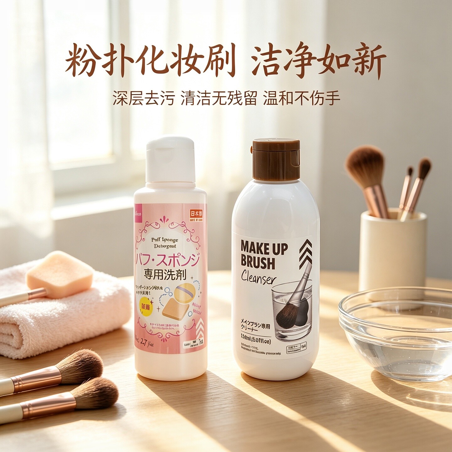 包邮日本大创海绵粉扑美妆蛋清洗剂 气垫硅胶化妆刷卸妆定洗涤液