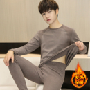 冬季高品质青少年保暖套装男学生德绒自发热保暖内衣套装秋衣秋裤