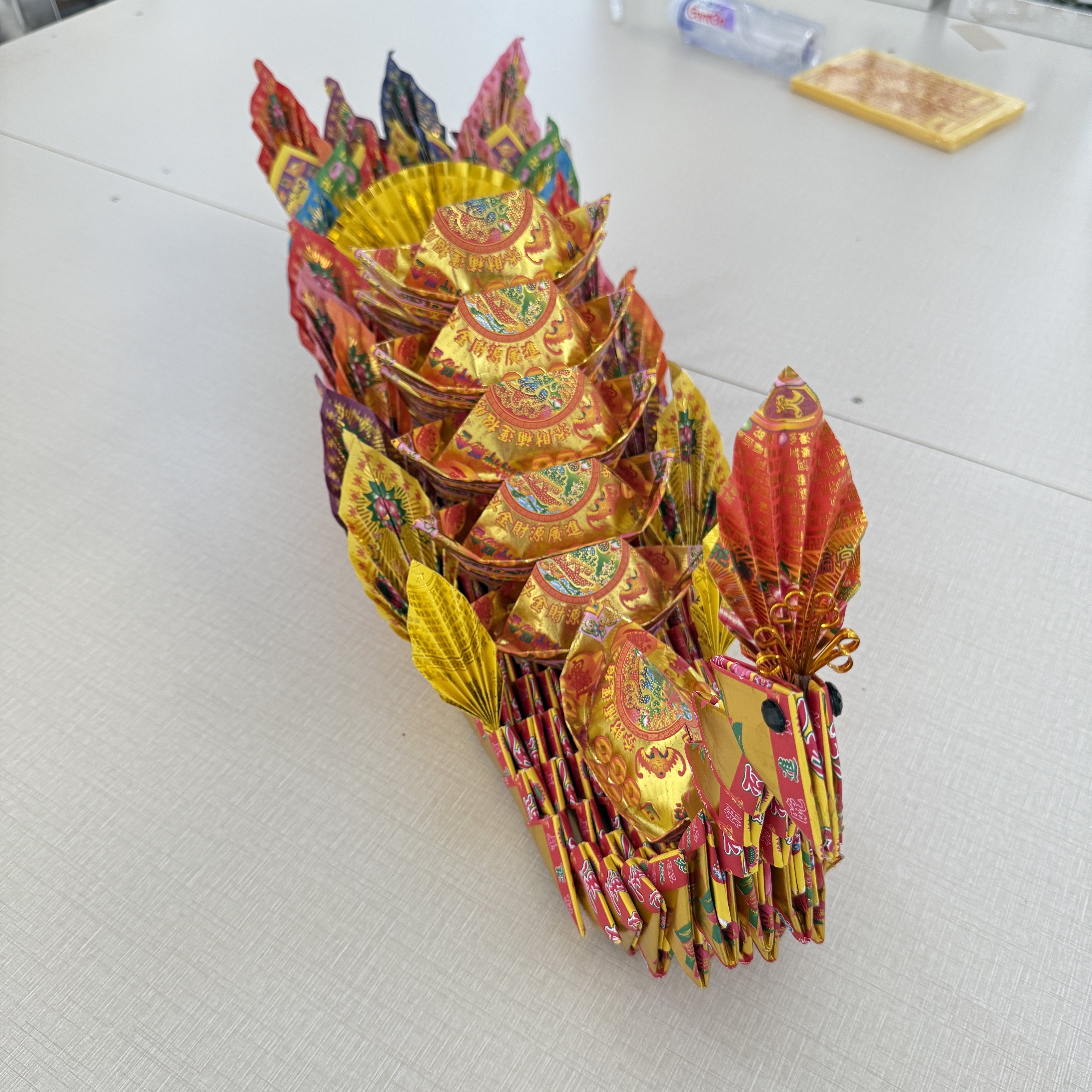 68×15×25 凤船 特色手工艺品彩纸折叠金色折纸文化用品吉祥 1只,特色手工艺,其他特色工艺品,淘宝优惠券,粉丝福利购,淘宝优惠卷