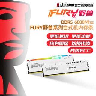 金士顿骇客神条 ddr5 6000 8G/16G/32G/64G 台式机电竞超频内存条