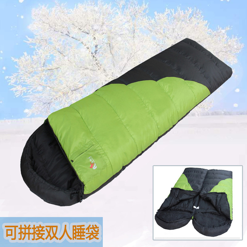 狂野者温馨户外野营露营睡袋四季成人睡袋可拼接双人保暖情侣睡袋