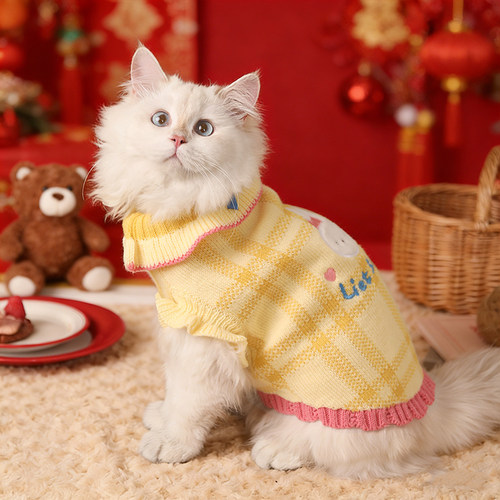 猫咪衣服2026新年款加绒加厚