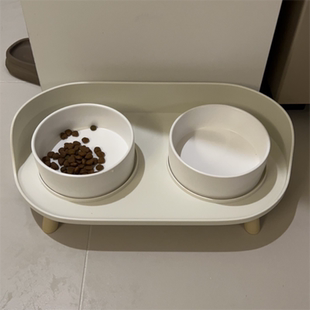 猫碗陶瓷双碗狗狗碗食盆猫咪饭盆食碗喝水碗保护颈椎狗盆宠物用品