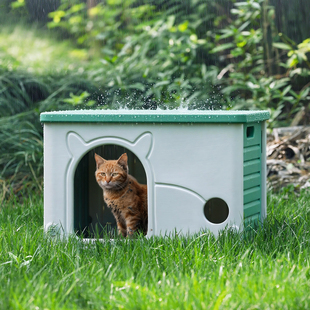 通用别墅封闭式 猫窝四季 安全感流浪猫户外窝狗窝夏天小猫咪躲避屋