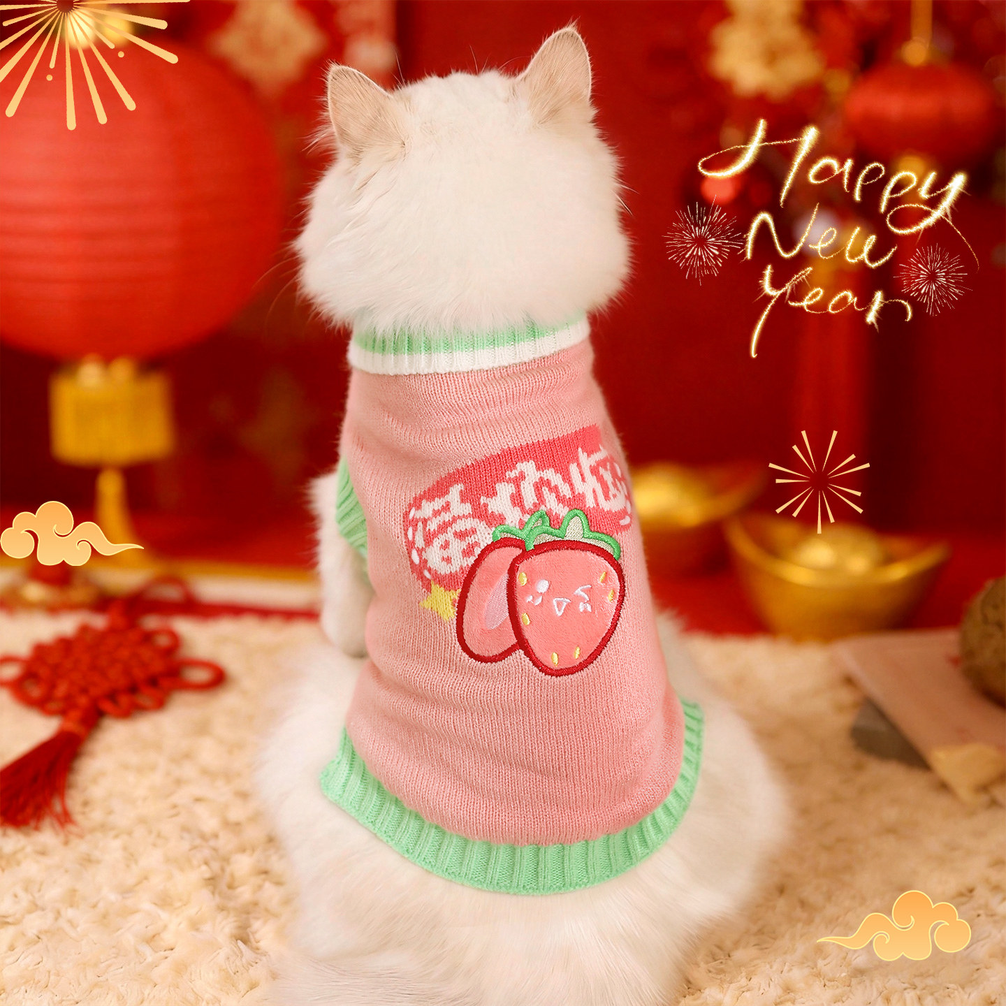 猫咪衣服薄款春装防掉毛德文布偶猫马甲小猫春秋背心狗狗宠物毛衣