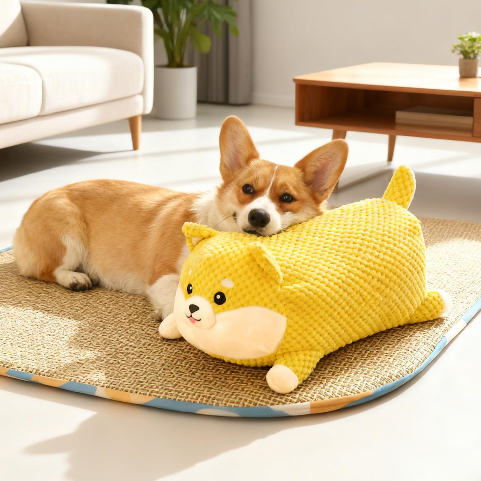 黄色钟爱陪伴解闷发声狗狗玩具