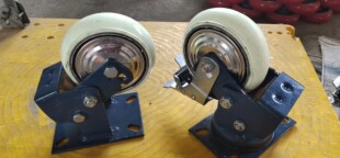 天津特价吉Li脚轮工位器具仓储笼插销标牌堆垛脚碗聚氨酯齿条