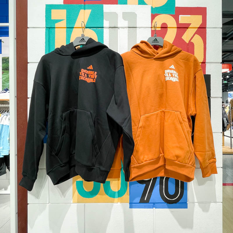 ADIDAS阿迪达斯男装2024冬新款抓绒连帽运动休闲卫衣套头衫JC6805