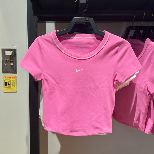 Nike耐克短袖女子2024秋新款运动跑步健身透气短款T恤 HM4584-675