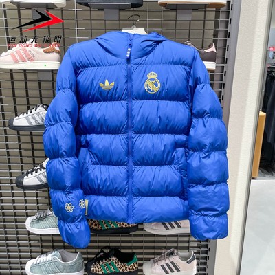 阿迪达斯三叶草男子2026新年款中国结系列足球休闲文化棉服JZ2238