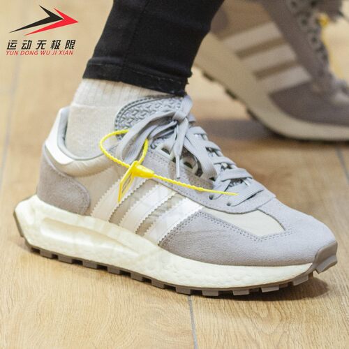 阿迪达斯三叶草运动缓震跑步鞋