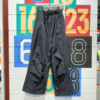 ADIDAS阿迪达斯三叶草男裤2025春新款宽松伞裤运动休闲长裤IY2075