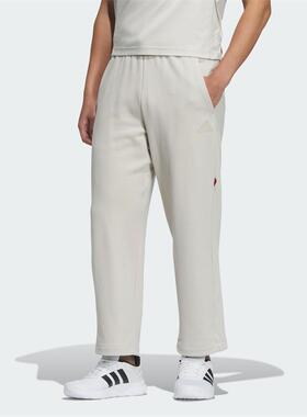 ADIDAS阿迪达斯男裤2025蛇年新年款法式毛圈布直筒运动长裤JM1011