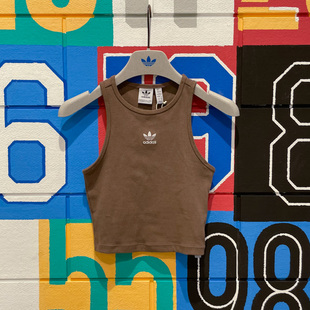 阿迪达斯女装2024夏新款透气速干训练运动休闲背心无袖T恤 IR5931