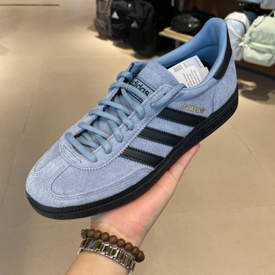 阿迪达斯三叶草男女鞋2025秋新款翻毛皮运动休闲板鞋德训鞋JR3668