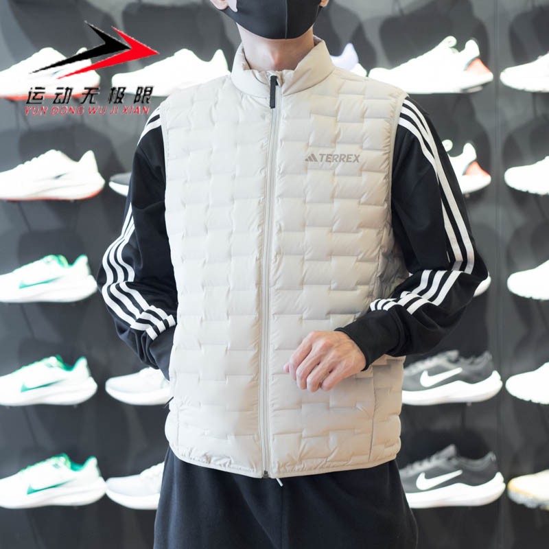 阿迪达斯外套男2023冬新款马甲