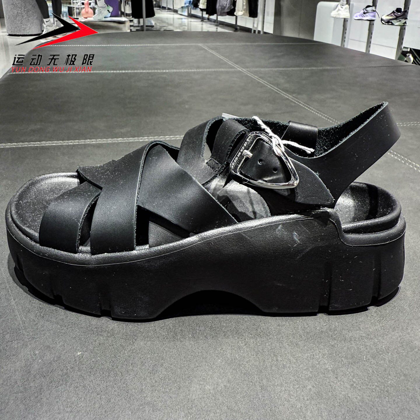 Nike耐克女鞋2026秋新款日常休闲复古透气耐磨厚底凉鞋IB8841-002