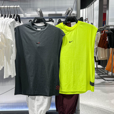 Nike耐克男短袖2025秋款运动休闲透气篮球无袖T恤 HV1889-060-702