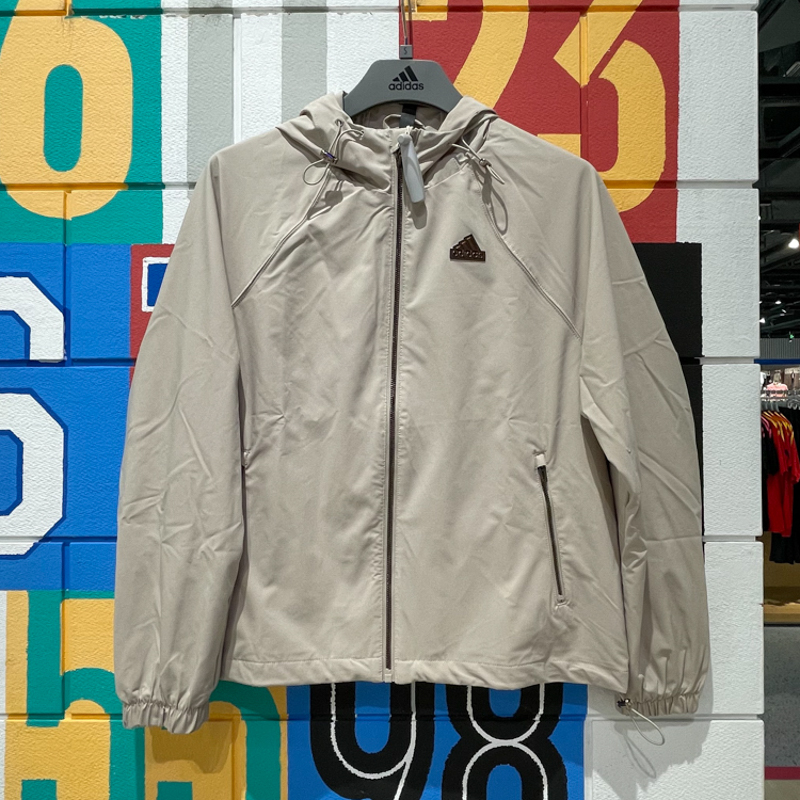 ADIDAS阿迪达斯女装2024夏季新款宽松运动休闲连帽夹克外套JJ1128