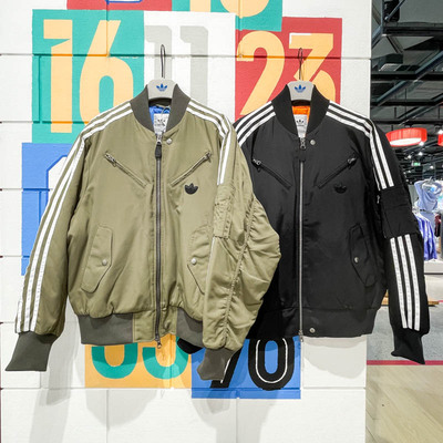 ADIDAS阿迪达斯三叶草男装2024冬新款宽松休闲运动夹克外套JD3744