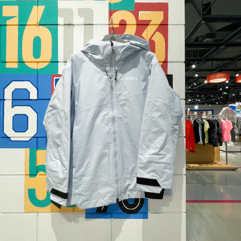 ADIDAS阿迪达斯男女2024冬新款防水防风透湿保暖夹棉滑雪服JI8337