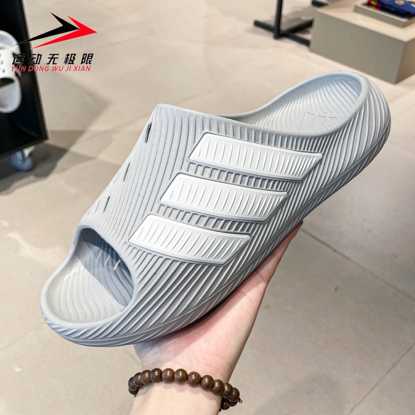 Adidas阿迪达斯男鞋2026夏季新款日常休闲舒适缓震运动拖鞋KI0059