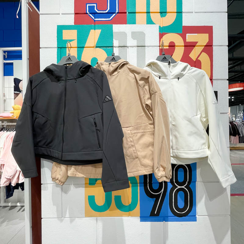 ADIDAS阿迪达斯女装2025春季新款拒水防泼夹克外套 JM4318 JM8858