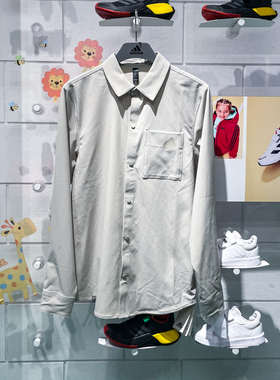 Adidas阿迪达斯男装2024春季新款运动休闲长袖翻领T恤衬衫 JE8598