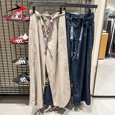 阿迪达斯三叶草男装2026夏季时尚简约宽松运动休闲裤KW5668KW5669