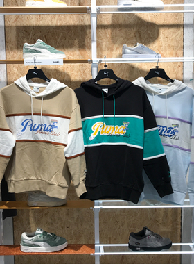 彪马卫衣男2024春季新款运动休闲连帽针织套头衫 625800-01-23-83