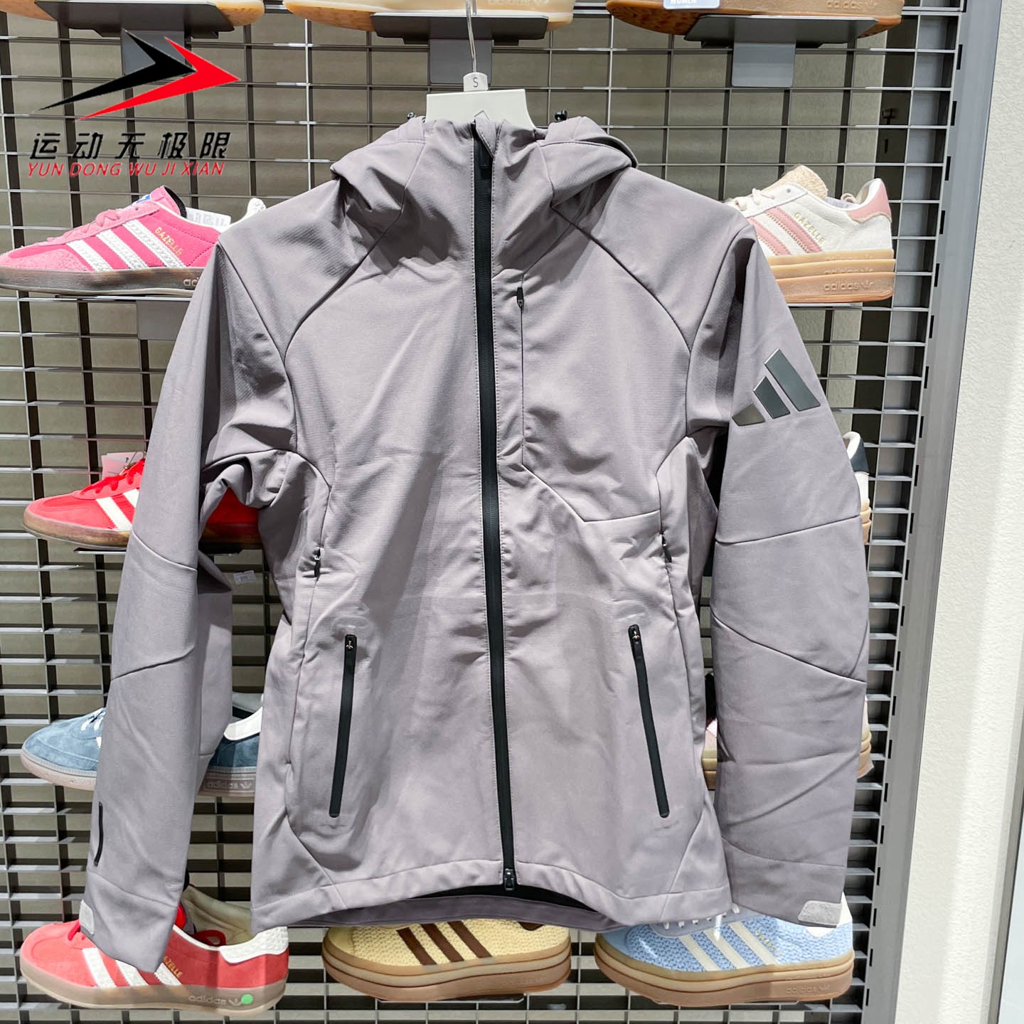 ADIDAS阿迪达斯男装2025冬款运动连帽防风保暖训练夹克外套KA1225