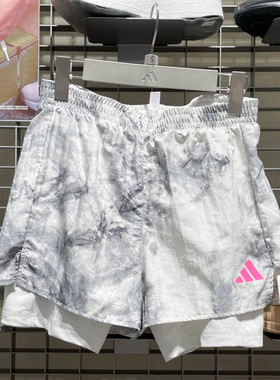 ADIDAS阿迪达斯女裤2025秋新款二合一透气运动训练跑步短裤JN9669