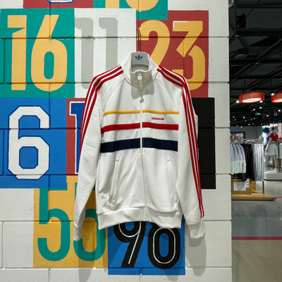 阿迪达斯三叶草时尚运动立领夹克