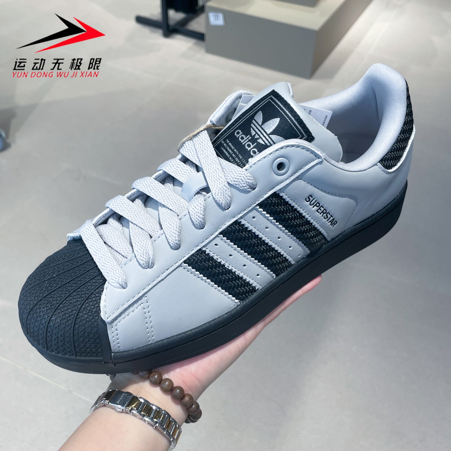 正品阿迪达斯三叶草男女鞋2025秋款经典贝壳头运动休闲板鞋JQ3183