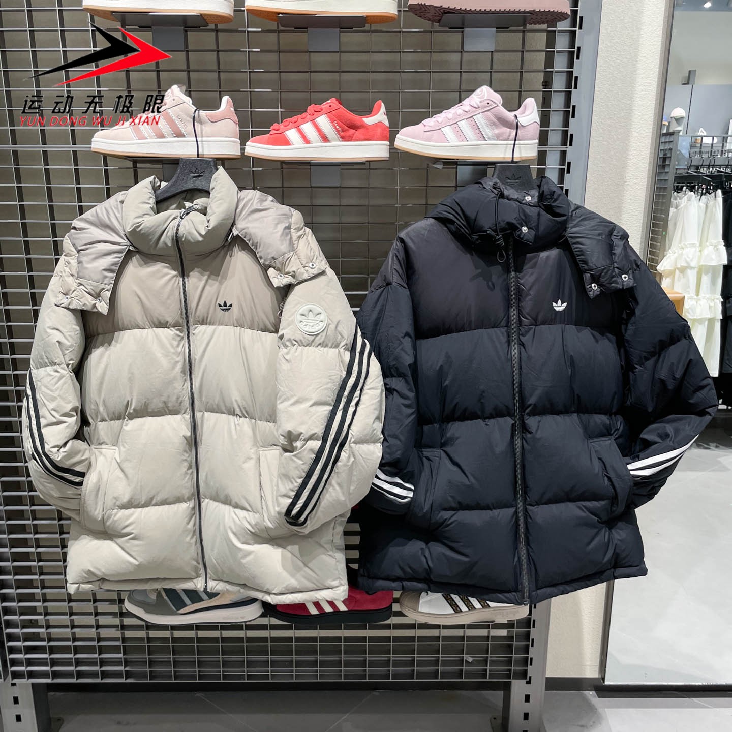 Adidas阿迪达斯三叶草男装2025冬款保暖羽绒服外套 KC0173 KC2563
