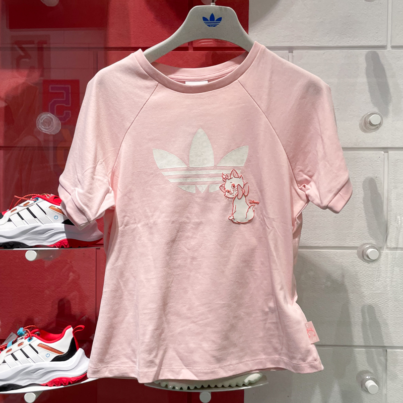 Adidas阿迪达斯三叶草女装2025夏新款运动休闲圆领短袖T恤 KC3097