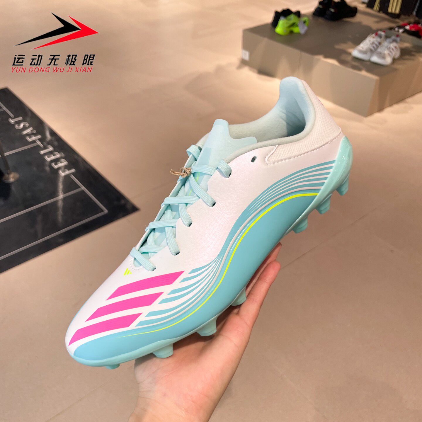 Adidas阿迪达斯男鞋2026夏季梅西系列人造草皮AG短钉足球鞋JQ0940