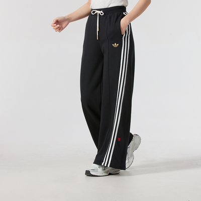 ADIDAS阿迪达斯三叶草女裤2025新年款宽松阔腿休闲运动长裤JL8436