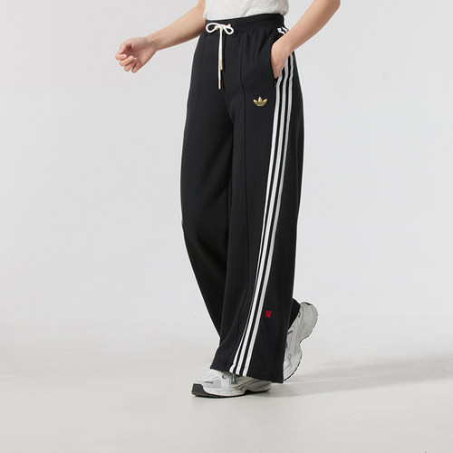 ADIDAS阿迪达斯三叶草女裤2025新年款宽松阔腿休闲运动长裤JL8436