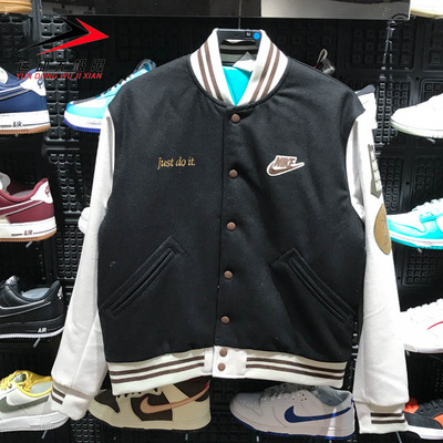 保暖运动训练印花立领棒球服夹克