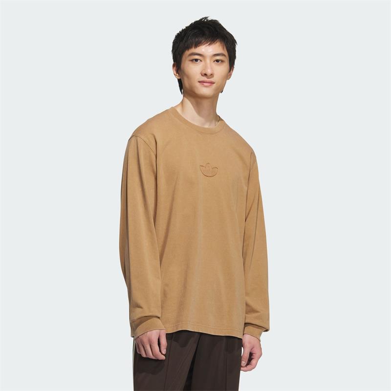 ADIDAS阿迪达斯三叶草男装2024秋新款纯棉运动休闲长袖T恤 JV6937