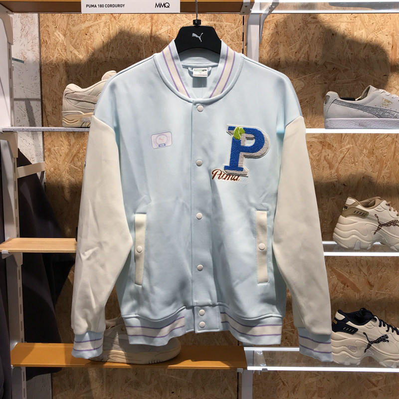 彪马男子外套2024春季新款运动休闲棒球服时尚图案夹克 625797-23