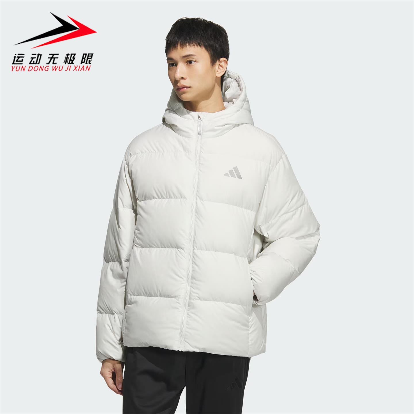 Adidas阿迪达斯男装2025冬拒水防风保暖运动休闲鸭绒羽绒服KC2477