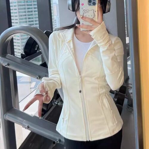 lulu原标Define立领瑜伽服上衣健身服长袖跑步运动夹克开衫外套