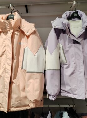 七波辉正品新款女大童青少年冬装羽绒服130148后羽绒服防风保暖