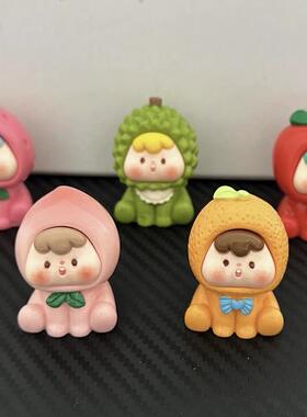 幼儿园奖励儿童diy发光二代贪吃水果崽崽盲盒盲袋微景观摆件饰品